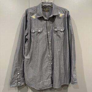 Howler Brothers Crosscut Deluxe Pearl Snap Shirt Sunrise XL Western Wear